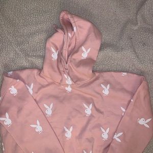 Playboy X Missguided cropped hoodie